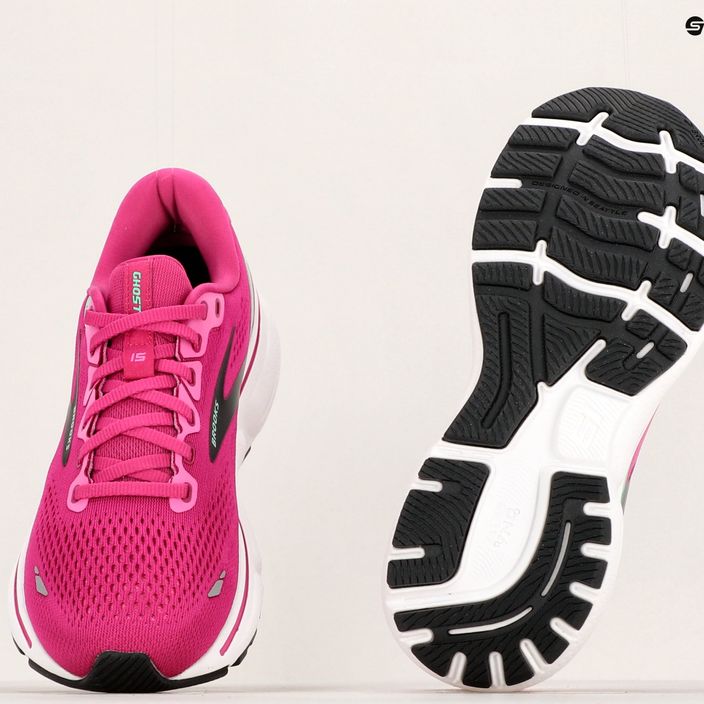 Brooks Ghost 15 women's running shoes pink/festival fuchsia/black 19