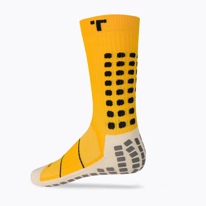 TRUsox Mid-Calf Thin Football Socks Yellow CRW300 2