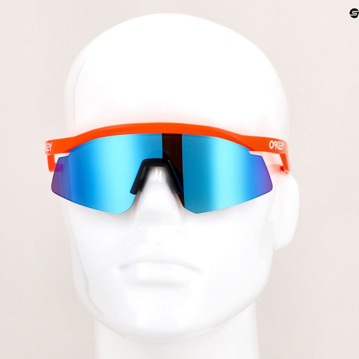 Oakley Hydra neon orange/prizm sapphire sunglasses 14