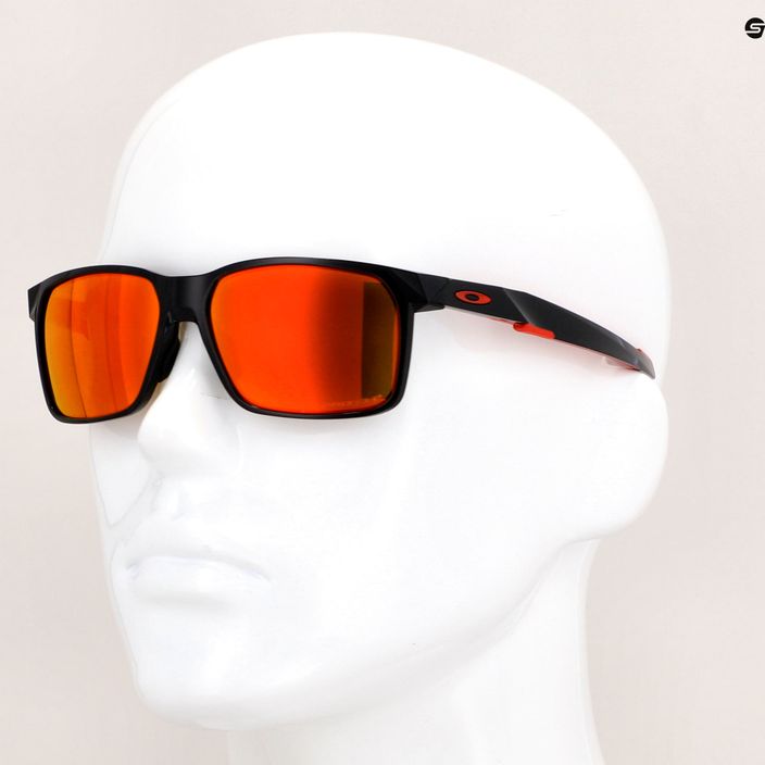 Oakley Portal X polished black/prizm ruby polarized sunglasses 14