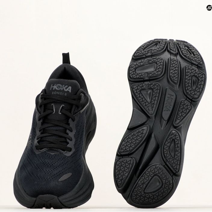 Men's running shoes HOKA Bondi 8 black/black 13
