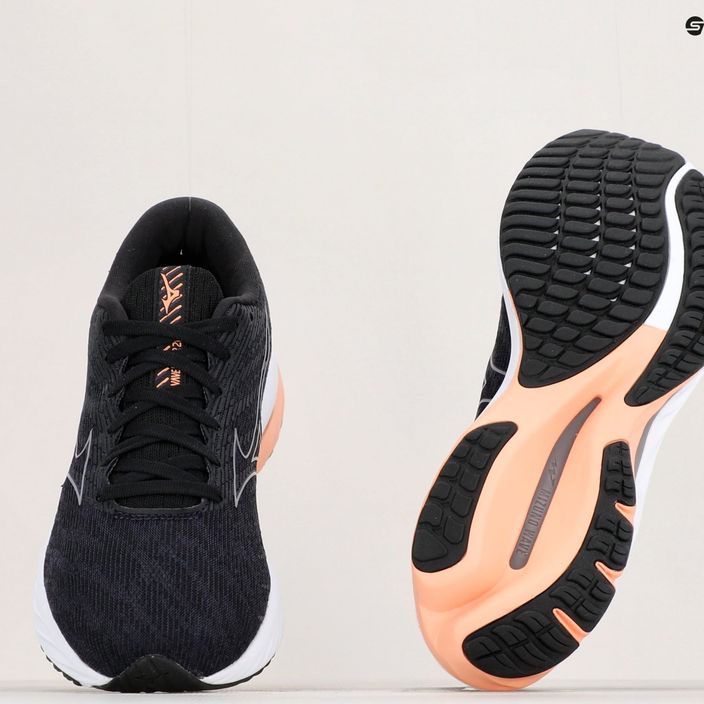 Women's running shoes Mizuno Wave Rider 26 odyssey gray/quicksilver/salmon 12