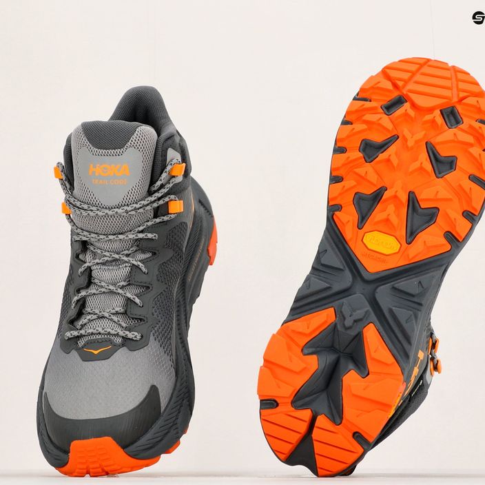 Men's trekking boots HOKA Trail Code GTX castlerock/persimmon orange 20