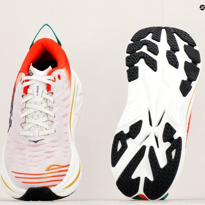 HOKA Bondi X blanc de blanc/flame men's running shoes 14