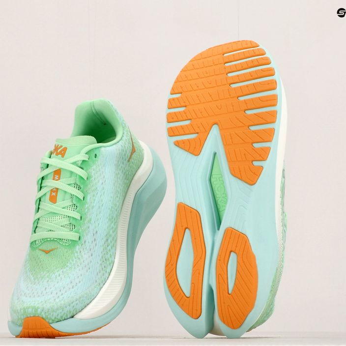 Women's running shoes HOKA Mach X lime glow/sunlit ocean 21