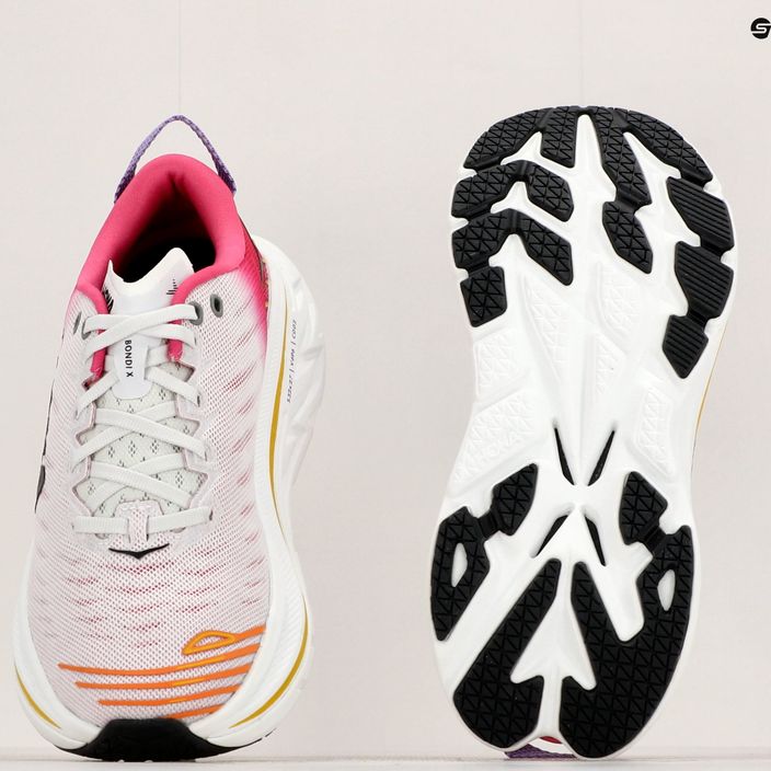 Women's running shoes HOKA Bondi X blanc de blanc/pink yarrow 14
