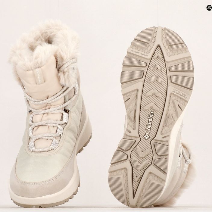 Columbia Slopeside Peak Luxe dark stone/sea salt women's snow boots 25
