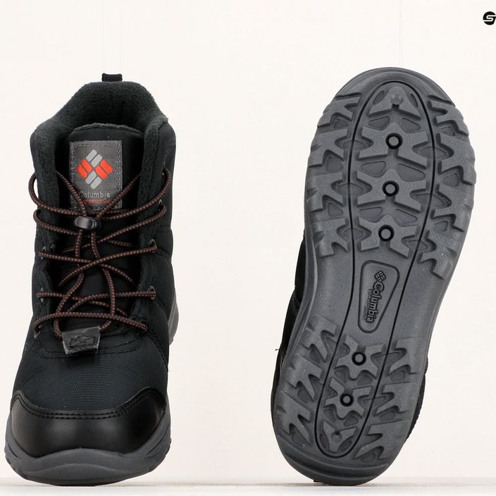 Columbia FAIRBANKS Omni-Heat Youth trekking boots black/warp red 22