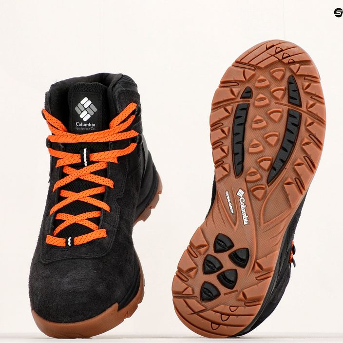 Columbia Newton Ridge BC men's hiking boots black/bright orange 21
