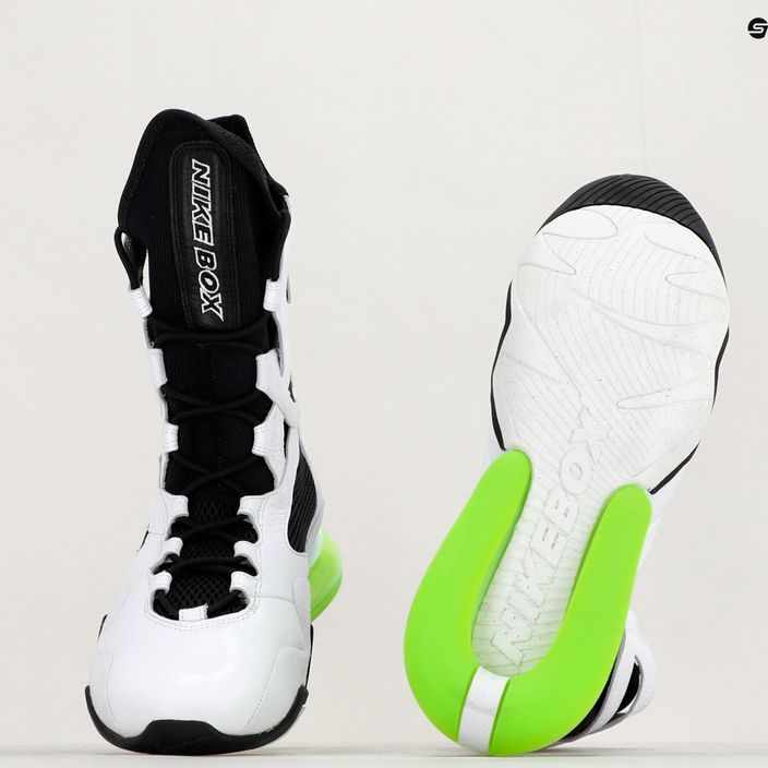 Women's Nike Air Max Box shoes white/black/electric green 19