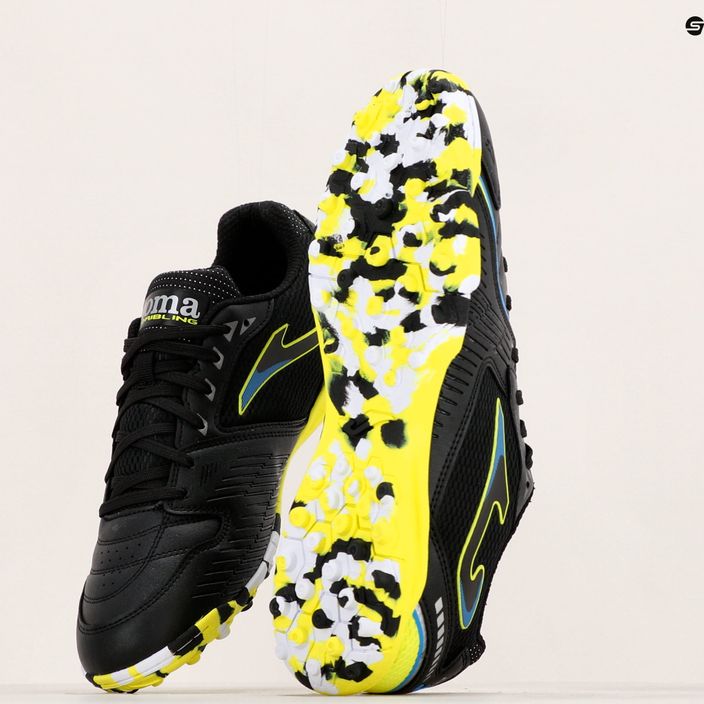 Men's Joma Dribling TF football boots black/lemon fluor 12