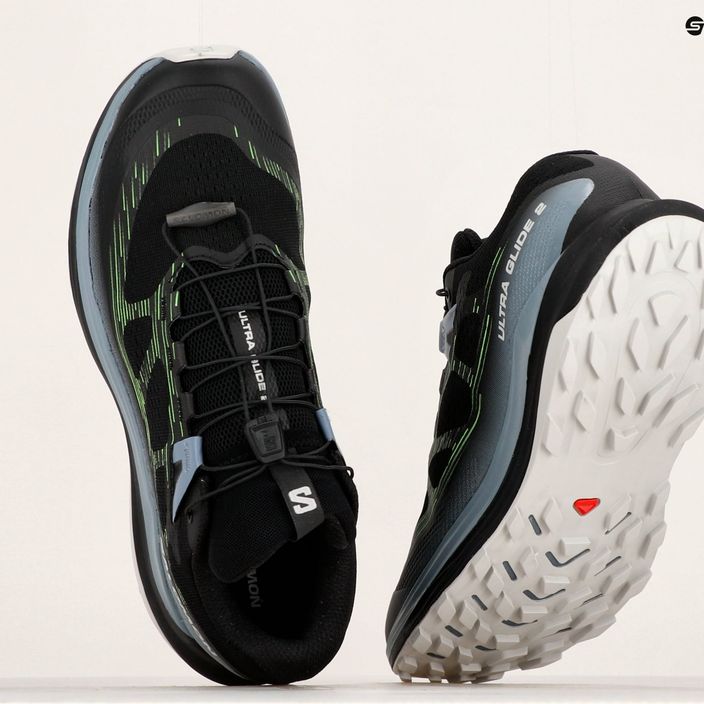 Men's running shoes Salomon Ultra Glide 2 black/flint stone/green gecko 21