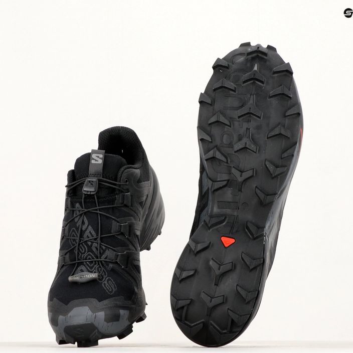Men's running shoes Salomon Speedcross 6 black/black/phantom 15