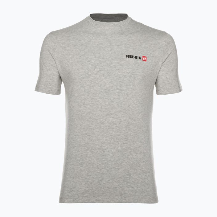 NEBBIA Minimalist Logo men's training t-shirt light grey 4