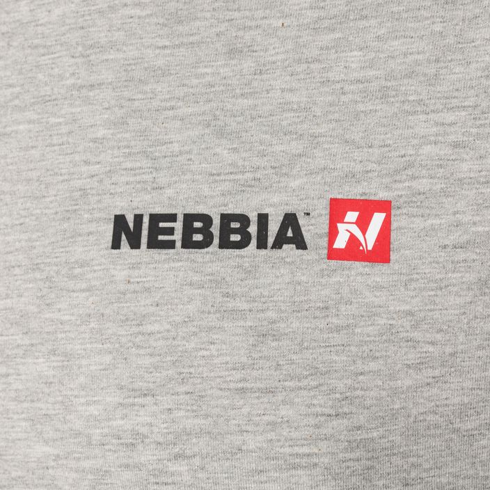 NEBBIA Minimalist Logo men's training t-shirt light grey 6
