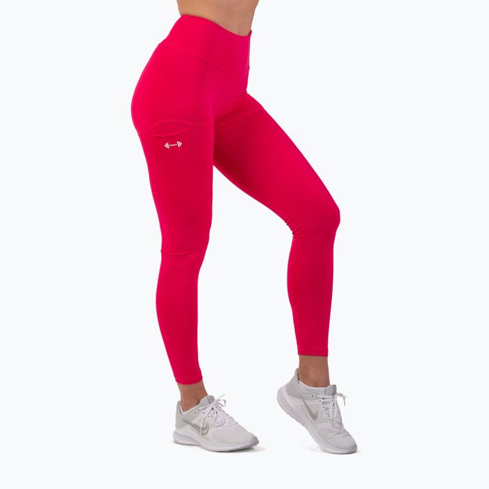 Women's training leggings NEBBIA Active High-Waist Smart Pocket pink