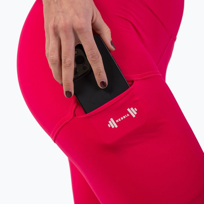 Women's training leggings NEBBIA Active High-Waist Smart Pocket pink 5