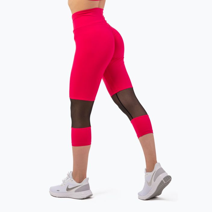 Women's training leggings NEBBIA Sporty High-Waist 3/4 pink 2