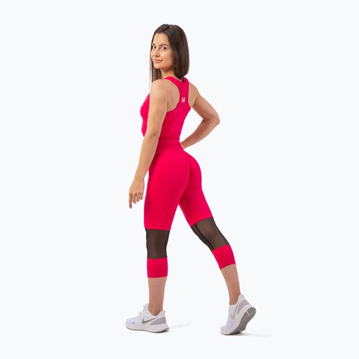 Women's training leggings NEBBIA Sporty High-Waist 3/4 pink 4
