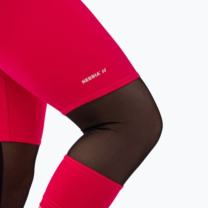 Women's training leggings NEBBIA Sporty High-Waist 3/4 pink 5