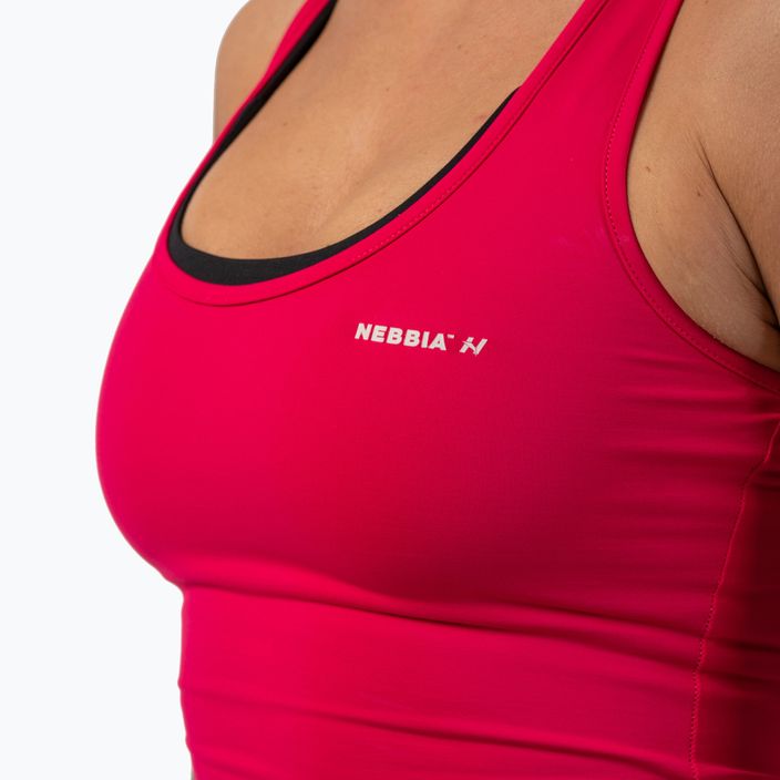 Women's training tank top NEBBIA Sporty Slim Fit Crop pink 3