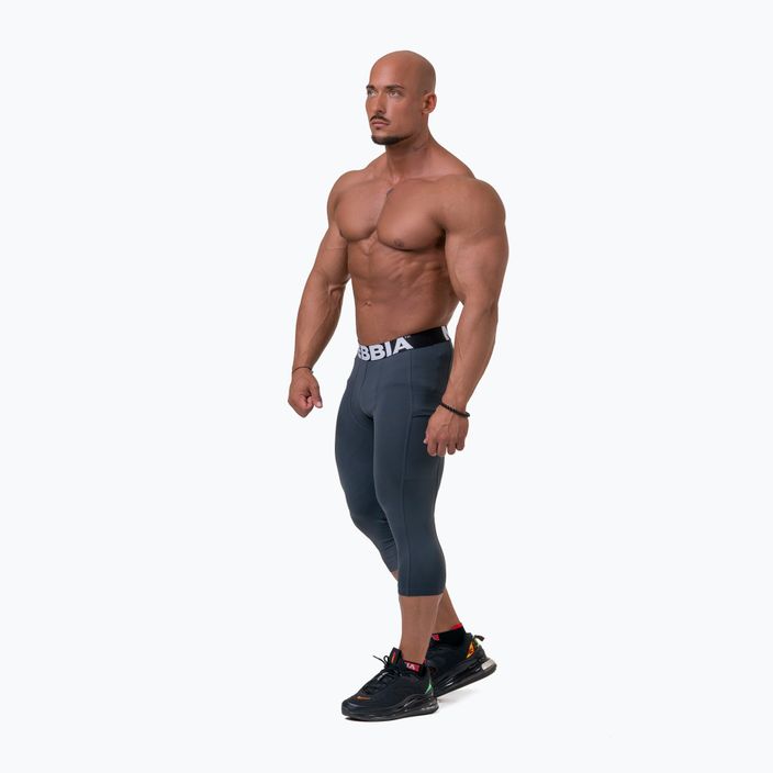 Men's training leggings NEBBIA Legend Of Today Calf Length dark grey 4