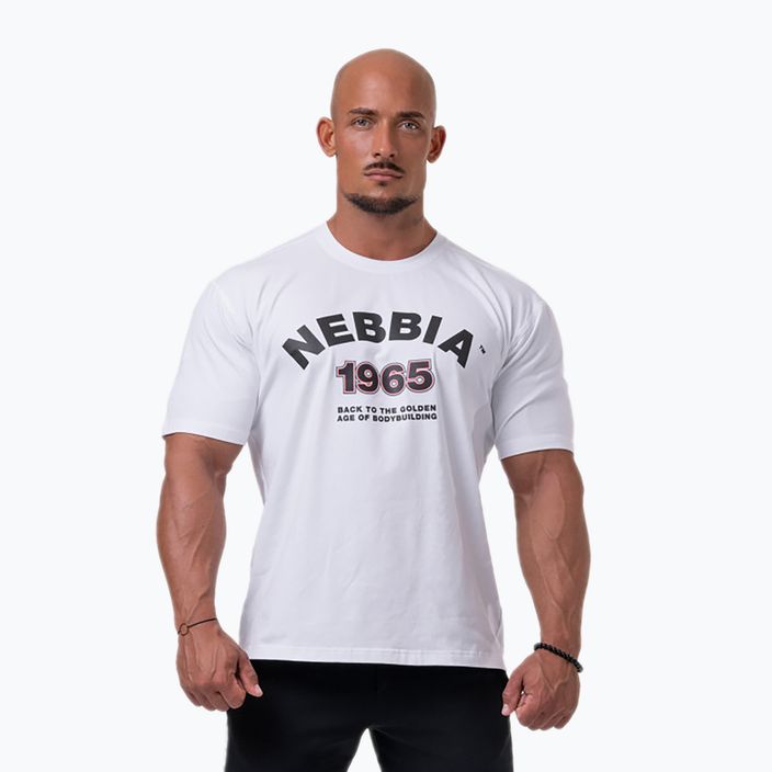 NEBBIA Golden Era men's training shirt white 1920430