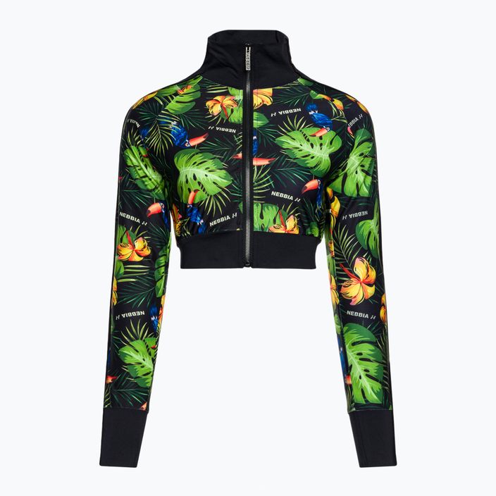 Women's NEBBIA High-Energy Cropped jungle green sweatshirt 6