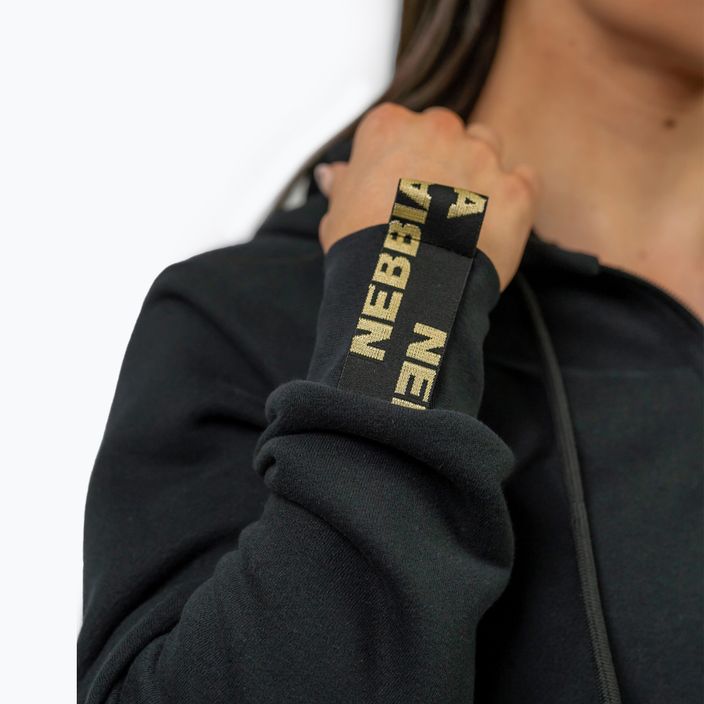 Women's NEBBIA Signature sweatshirt Intense black/gold 4