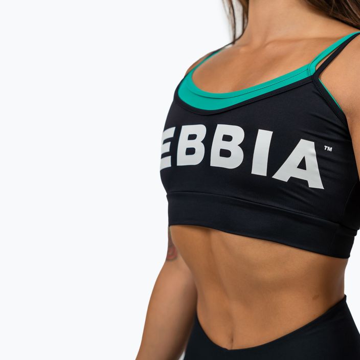 NEBBIA Flex black fitness bra 4