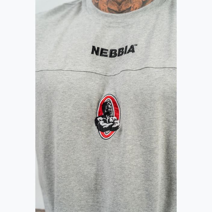 NEBBIA Legendary light grey men's t-shirt 4