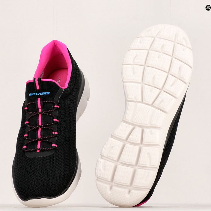 Women's training shoes SKECHERS Summits black/hot pink 14