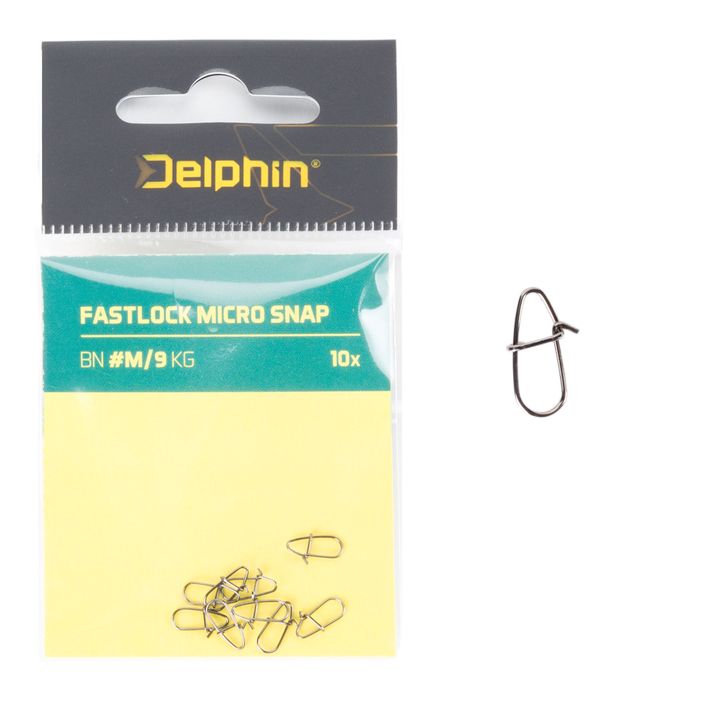 Delphin Fastlock Micro Snap spinning safety pin 10 pcs silver 969C04100 2
