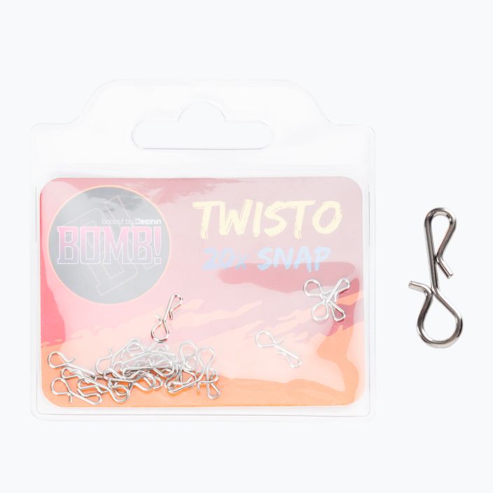 Delphin Bomb Twisto Snap 20 spinning safety pin silver 669001030