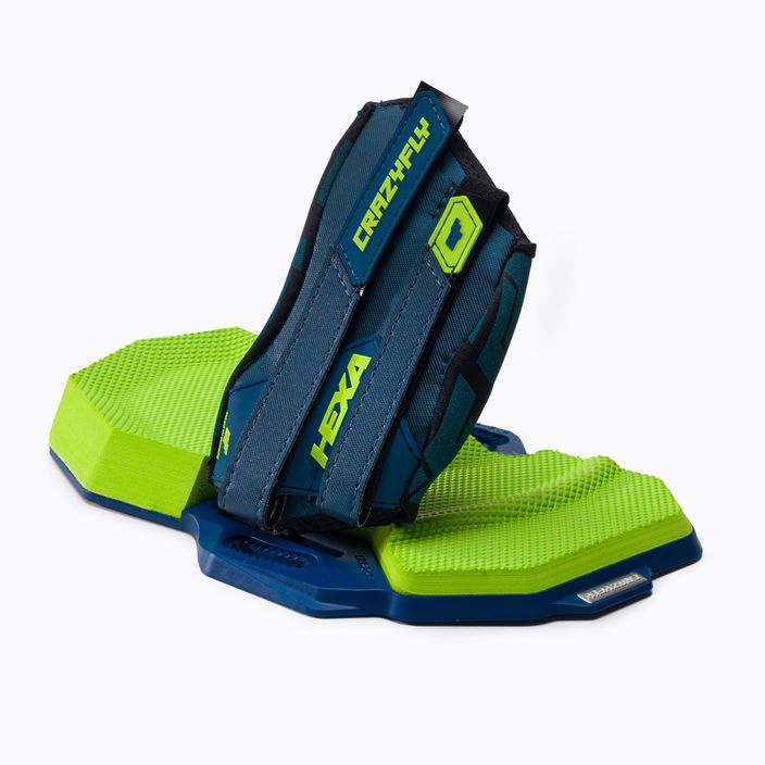 CrazyFly Hexa II Binding Small blue-green kiteboard pads and straps T016-0264 2