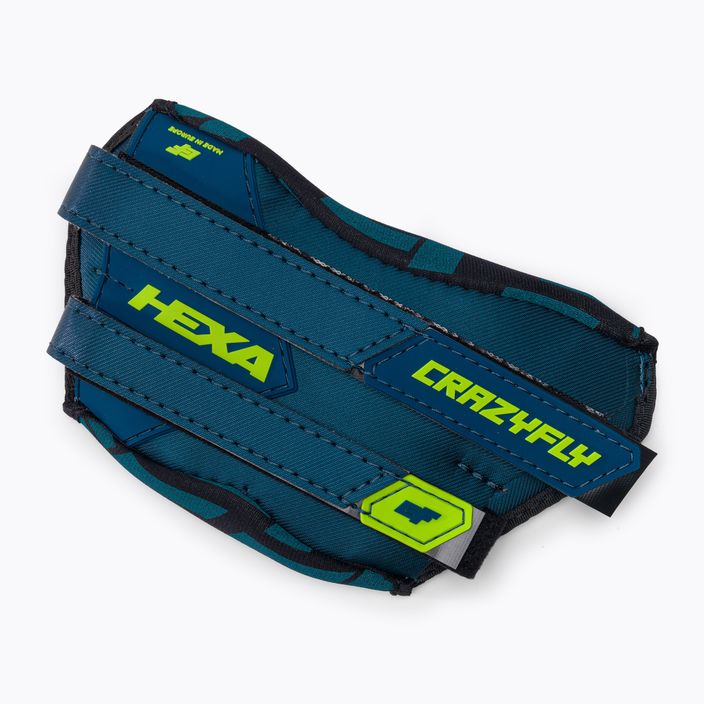 CrazyFly Hexa II Binding Small blue-green kiteboard pads and straps T016-0264 6