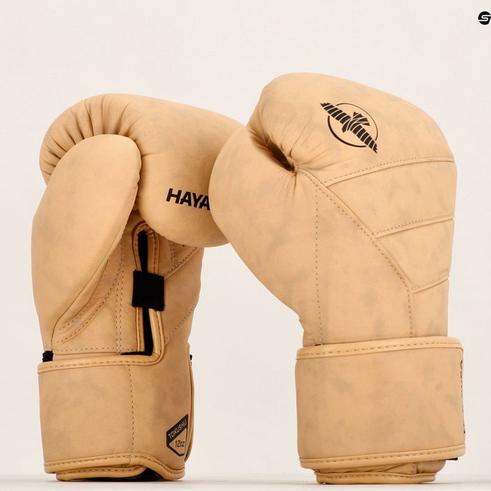 Hayabusa T3 LX tan boxing gloves 11