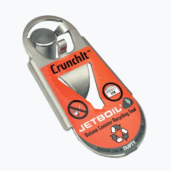 Jetboil Crunchit silver empty cartridge piercing tool