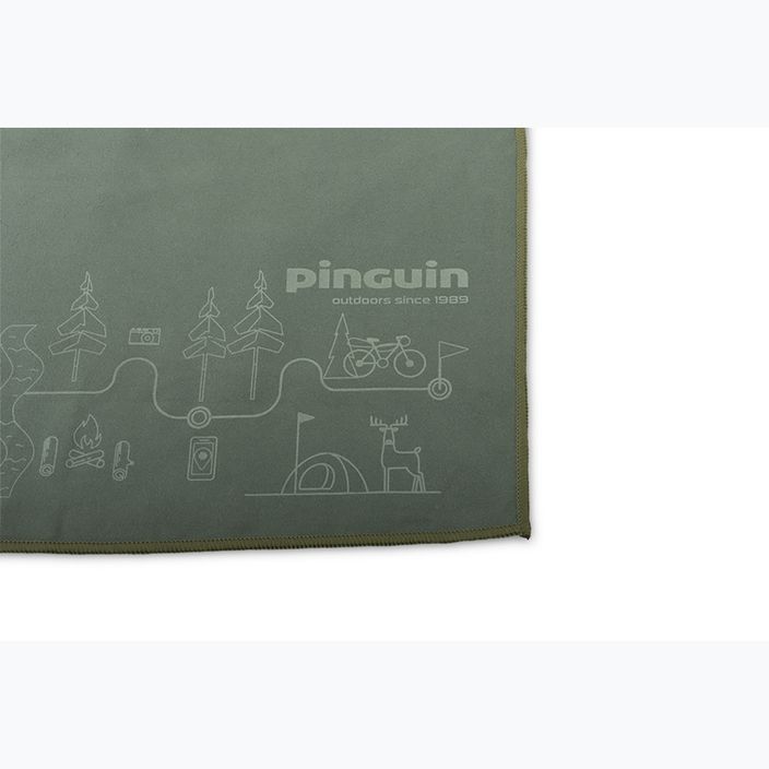Pinguin Micro Towel Map S grey 2