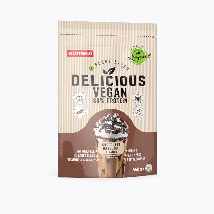 Nutrend Delicious Vegan Protein Shake 450g chocolate-hazelnut VS-105-450-ČLO