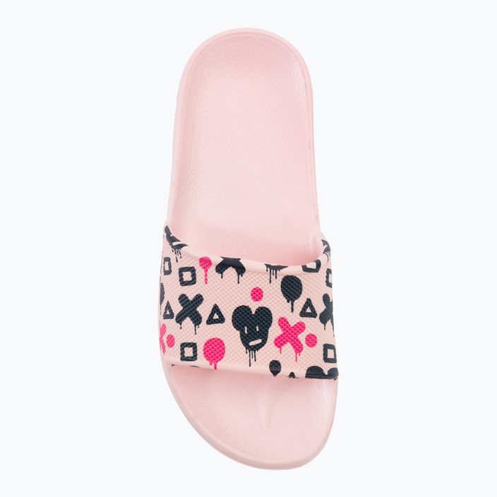 Coqui Tora pale pink/navy mouse children's flip-flops 6