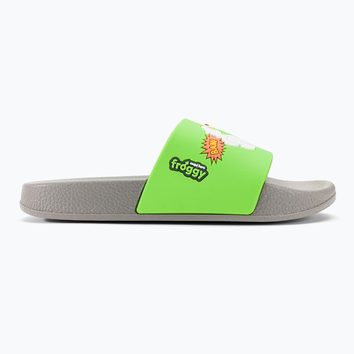 Coqui children's flip-flops Ruki mid. grey/apple green hero 2
