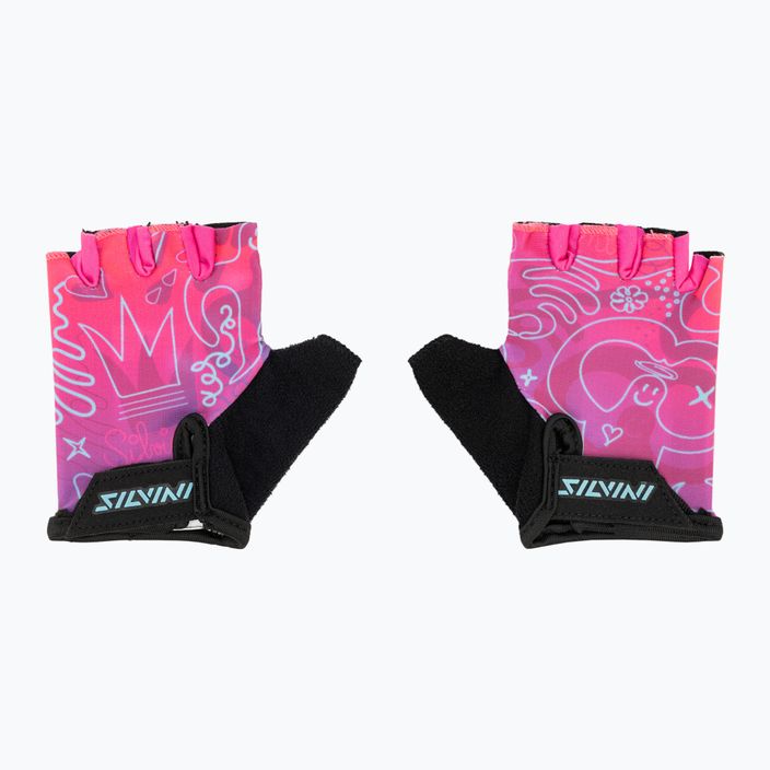 SILVINI Punta children's cycling gloves black/pink 3119-CA1438/8911