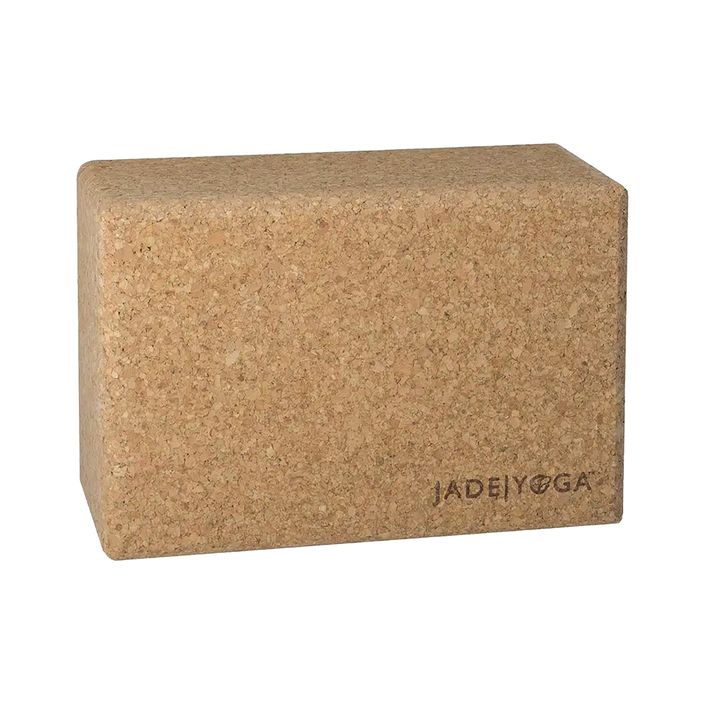 JadeYoga Cork Block Small light brown CYBS yoga cube 9