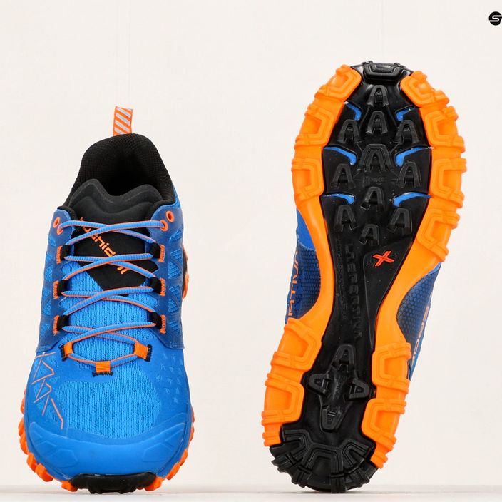 La Sportiva Bushido II GTX electric blue/tiger men's running shoe 19