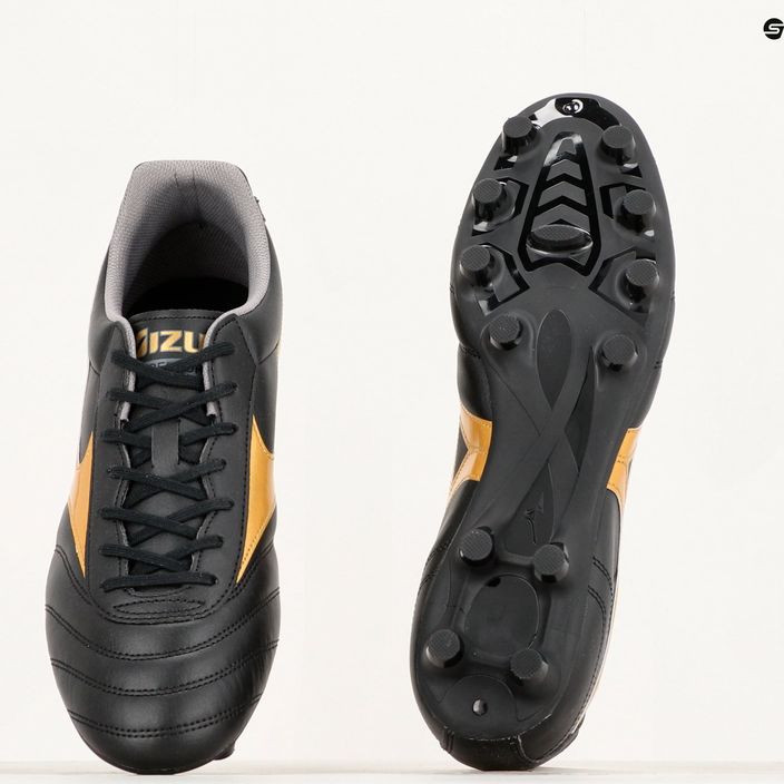 Mizuno Morelia II Club MD men's football boots black/gold/dark shadow 13