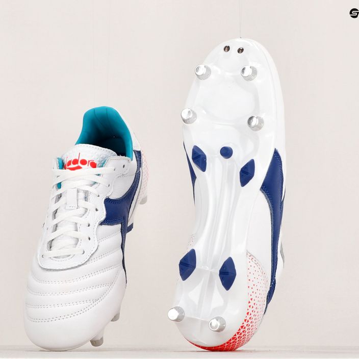 Men's football boots Diadora Brasil GR LT+ MPH white/navy 12