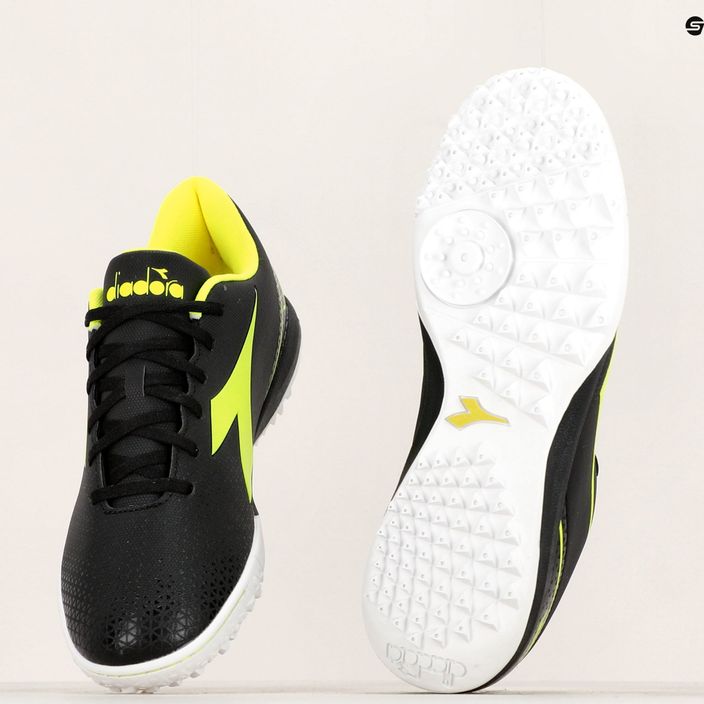 Men's Diadora Pichichi 6 TFR football boots black/yellow fi dd/white 12