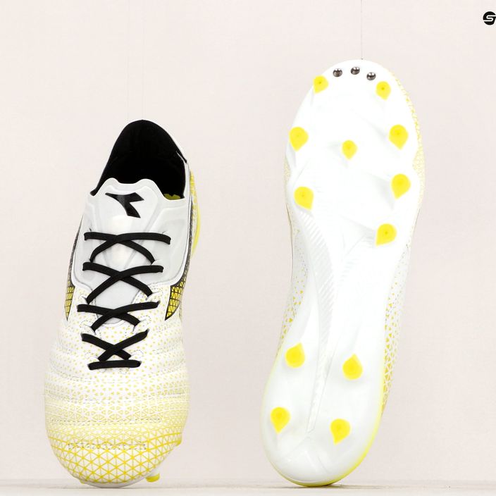 Men's Diadora Brasil Elite Tech GR LPX football boots white/black/fluo yellow 19