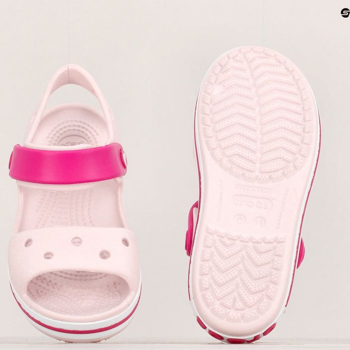 Crocs Crockband Kids Sandals barely pink/candy pink 12